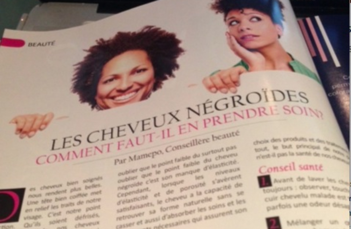 J&rsquo;ai vu un article intitulé : « Les cheveux négroïdes comment en prendre soin ? » Que penser du terme Négroïdes ?
