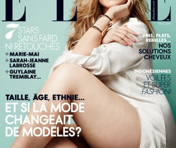 ELLE Québec : mannequin plus Size / Taille haute en couv’