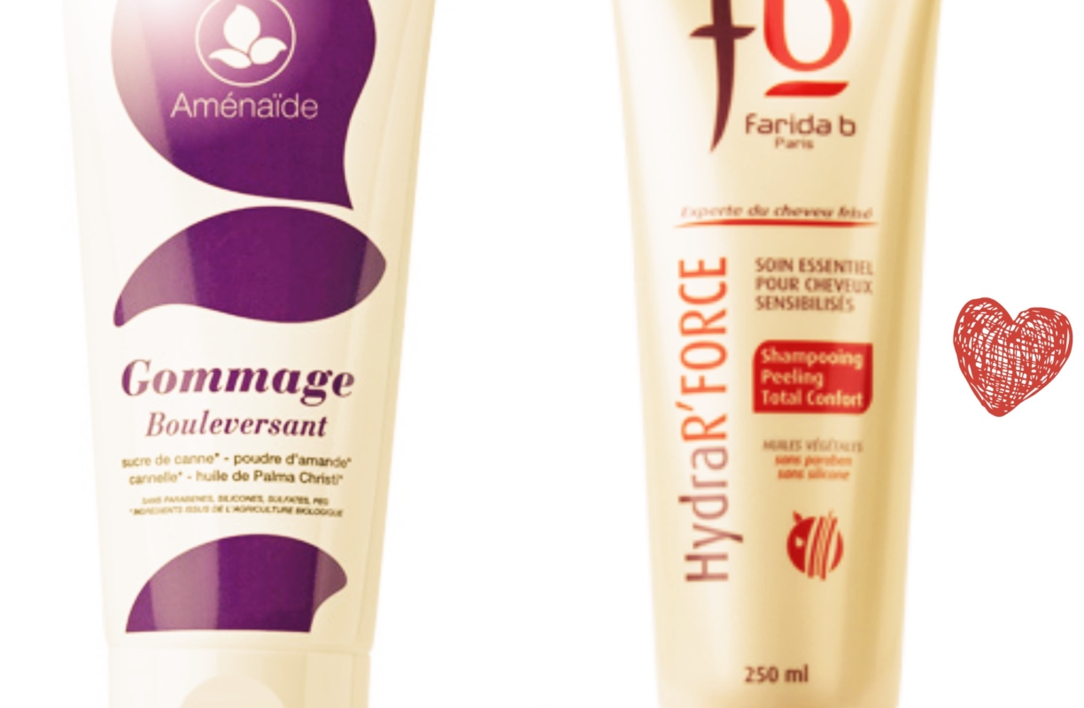 Soin des cheveux crépus  – 2 recommandations : Shampooing peeling Farida B / Gommage Bouleversant Aménaïde