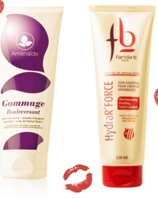 Soin des cheveux crépus  – 2 recommandations : Shampooing peeling Farida B / Gommage Bouleversant Aménaïde
