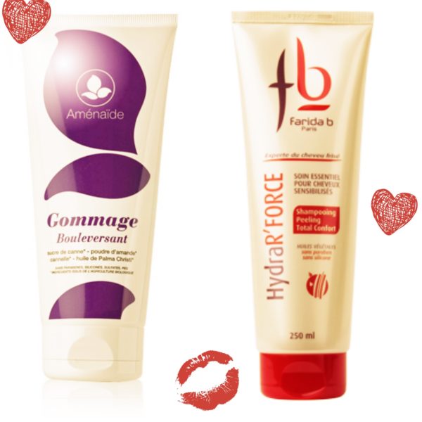 Soin des cheveux crépus  – 2 recommandations : Shampooing peeling Farida B / Gommage Bouleversant Aménaïde