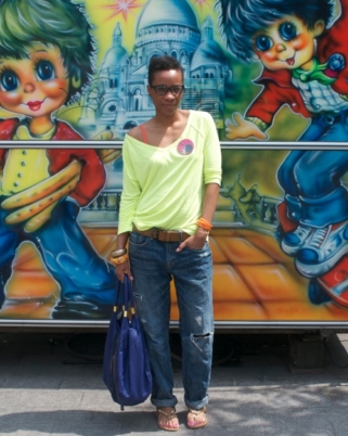 Outfit of the day : Au soleil – laisse moi mettre du jaune fluo (et du orange)