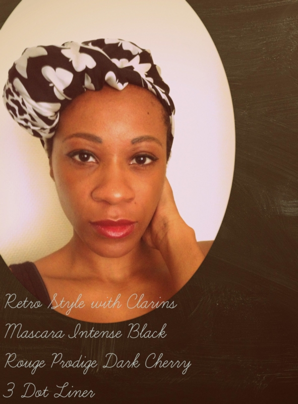 Maquillage et shooting rétro avec Clarins et son 3-Dot Liner