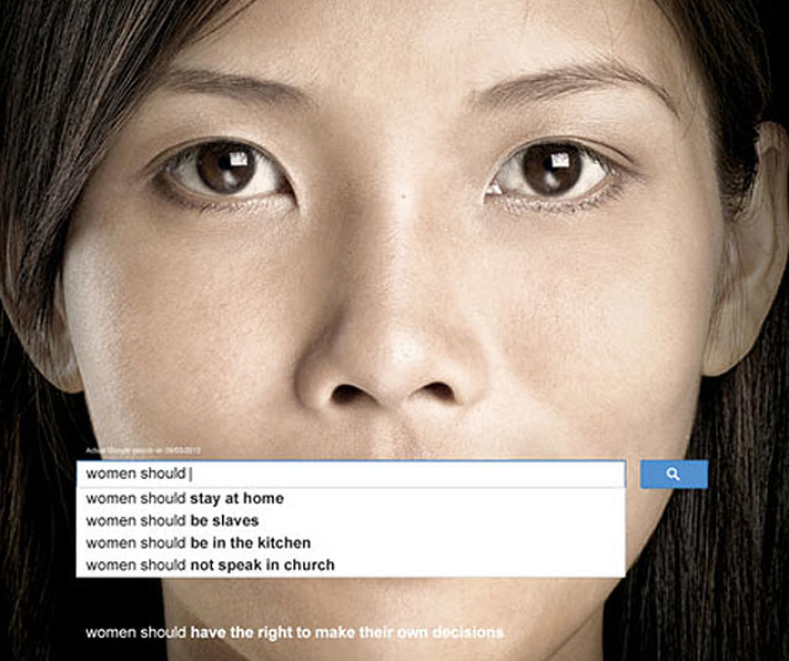 La jolie discrimination, et le sexisme envers les femmes des recherches google… #womenshould