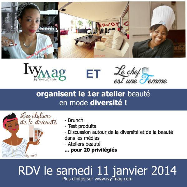 Mon 1er atelier beauté de la diversité, c&rsquo;est le 11 janvier ! INSCRIPTIONS OUVERTES