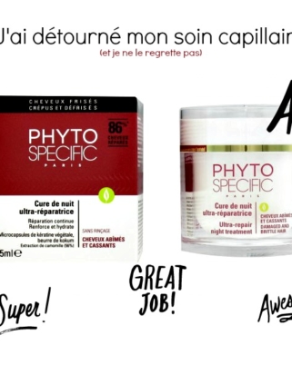 Cheveux secs, crépus, bouclés, frisés : Comment j’ai détourné la cure ultra-réparatrice nuit Phyto Specific