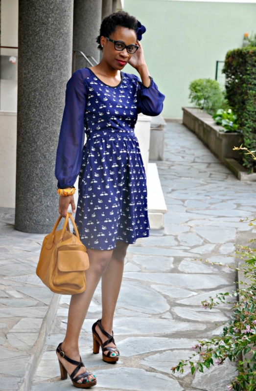 Outfit : Blue Swan, la robe en mode lac des Cygnes (en soldes… Aux Galeries Lafayette)