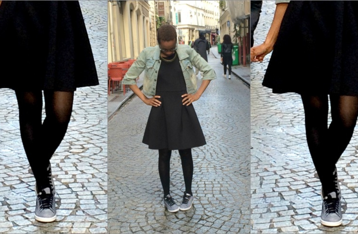 Adidas Stan Smith weave Black & White (dans le look du jour)
