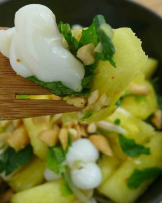 Healthy Summer in Paris : Recette – Salade thaie ananas et calamars