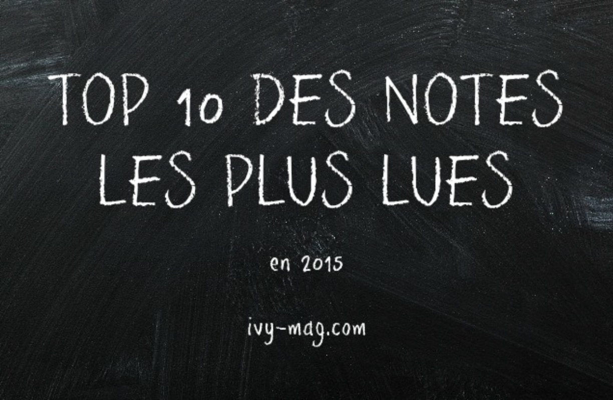 Top 10 des notes les plus lues cette année sur le blog !