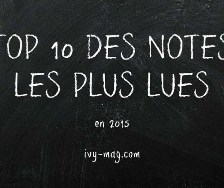 Top 10 des notes les plus lues cette année sur le blog !