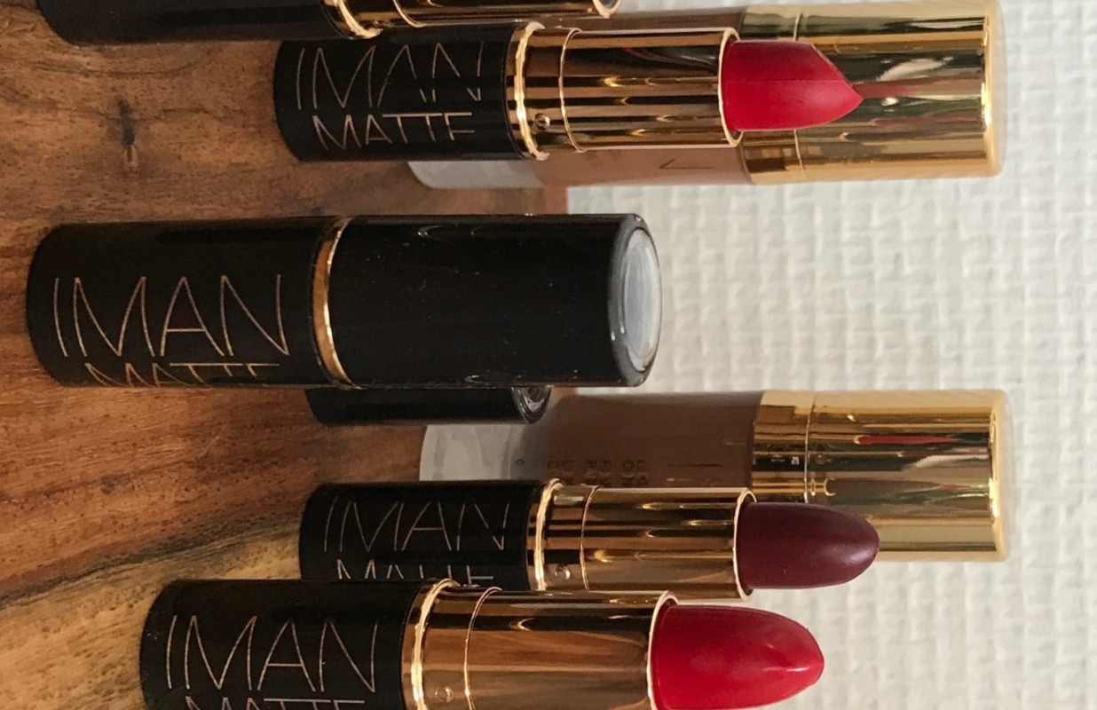 Red lips et teint parfait avec Iman Cosmetics  !